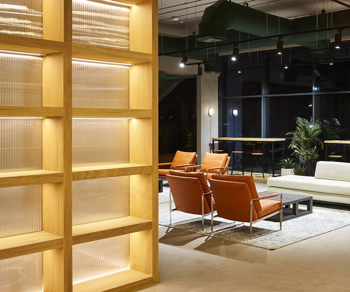 管道公司辦公室負一樓休息區(qū)裝修設計效果圖