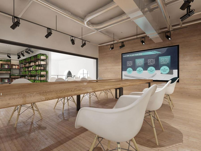 杭州桐廬辦公室會議室裝修設計效果圖