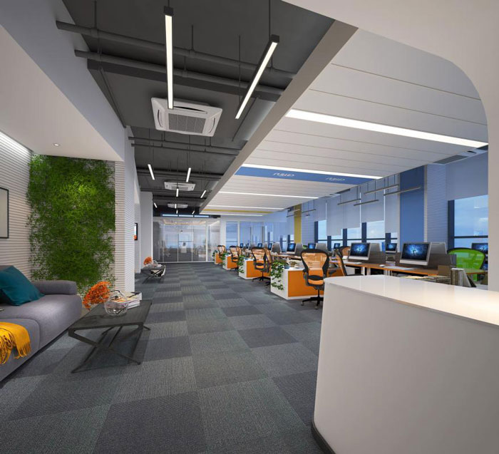 杭州打鐵關辦公室辦公區裝修設計效果圖