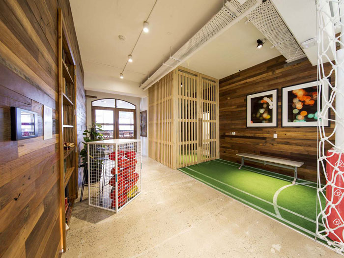 開放式辦公室進門區裝修設計效果圖