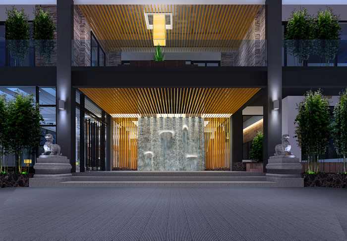 獨棟辦公樓辦公室進門區(qū)裝修設計效果圖