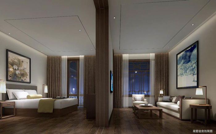 中式風(fēng)格辦公會所休息室裝修設(shè)計(jì)方案