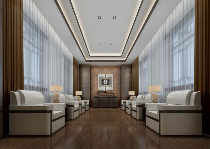 中式風(fēng)格辦公會所接待室裝修設(shè)計(jì)方案