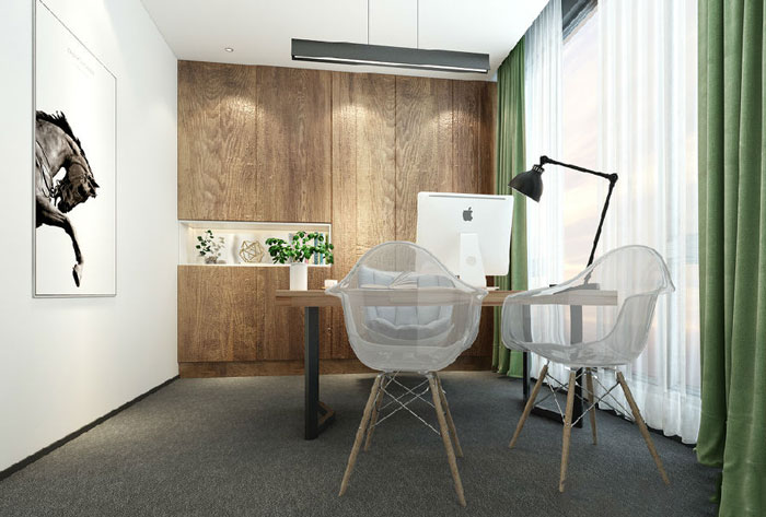 簡潔經(jīng)理辦公室裝修設(shè)計效果圖