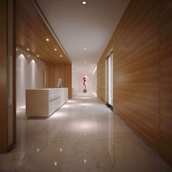 現(xiàn)代中式辦公會所前臺設(shè)計(jì)效果圖