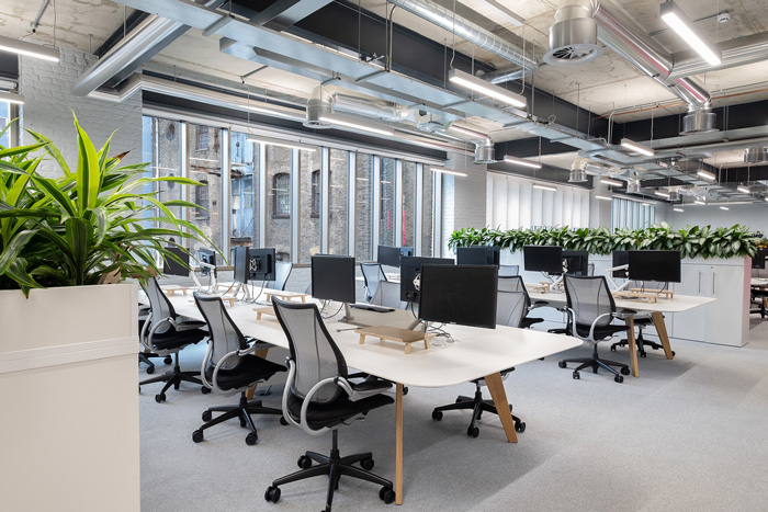 開放式辦公空間辦公區(qū)裝修設計效果圖