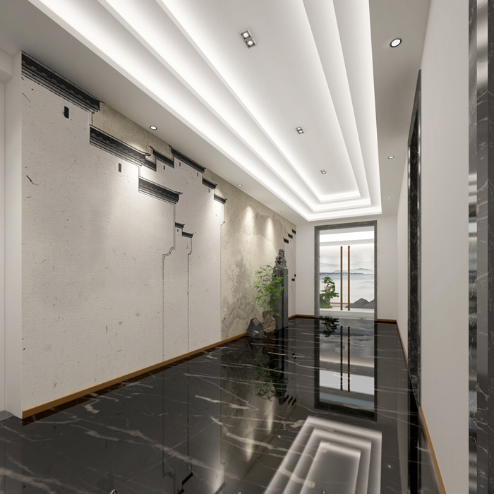 教育機構進門區裝修設計效果圖