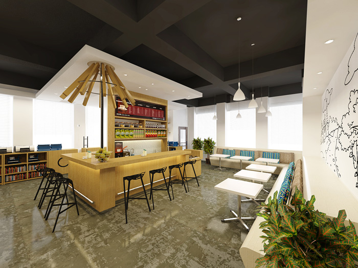 創(chuàng)業(yè)園區(qū)辦公樓茶水間裝修設(shè)計(jì)效果圖