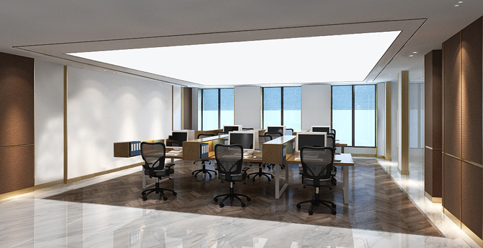 新中式辦公室裝修設計效果圖