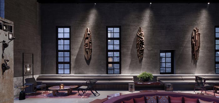 陽朔糖舍酒店接待大廳裝修設(shè)計效果圖