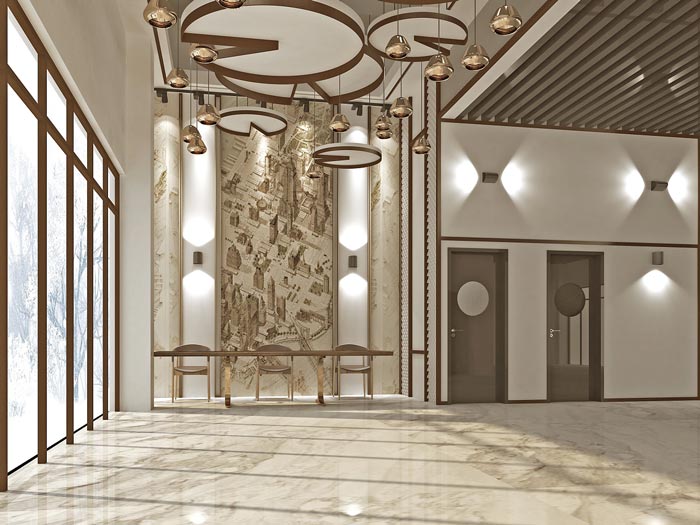 黨群服務中心展廳裝修設計效果圖