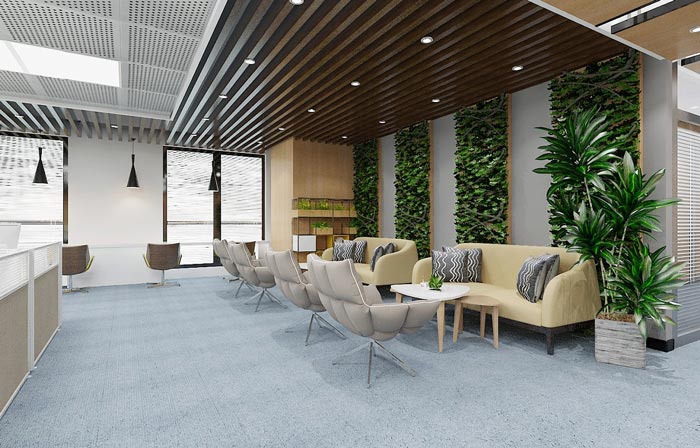 金融公司接待區(qū)裝潢裝飾設(shè)計(jì)效果圖