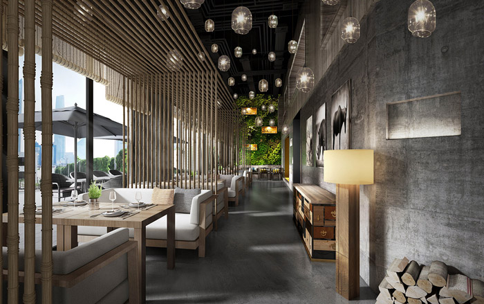生態餐廳餐區裝修設計效果圖
