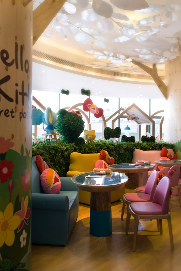 kt貓主題餐廳接待區裝修設計效果圖