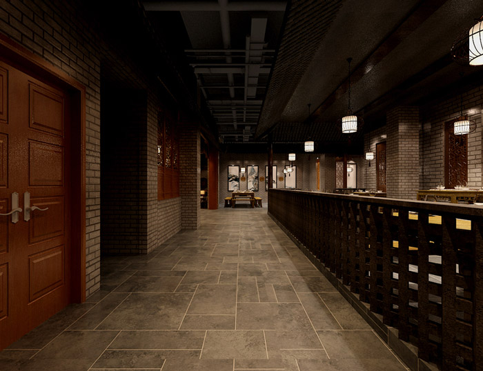 火鍋店動線裝修設(shè)計效果圖