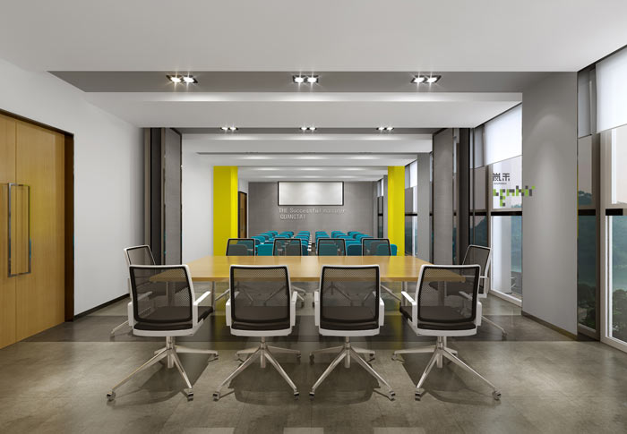 通信科技公司培訓室裝修設計案例效果圖