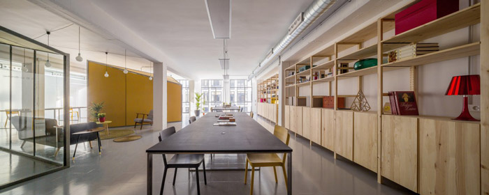 開放式辦公空間動(dòng)線裝修效果圖