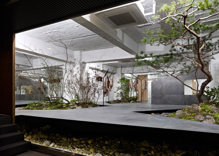 皮具公司辦公室入口裝修設計效果圖