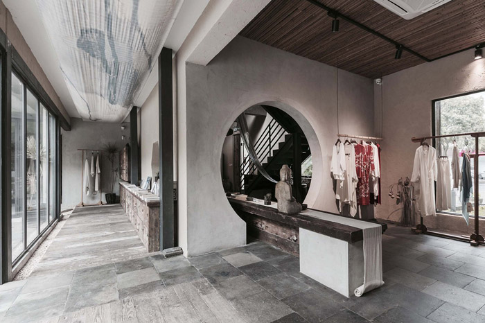 中式古典辦公室前臺裝修設計效果圖