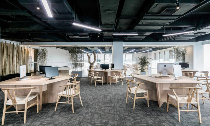 茶業公司辦公室辦公區裝修設計方案