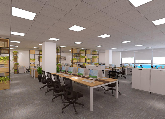 現代簡約辦公室辦公區裝修效果圖