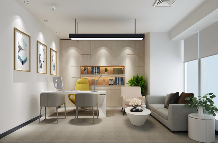 北歐風格總經理辦公室裝修效果圖