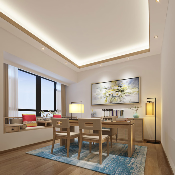 財富管理公司總經(jīng)理辦公室裝修設(shè)計效果圖