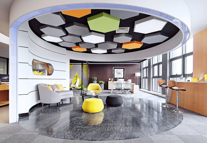 科技公司寫字樓茶水間裝修設計效果圖