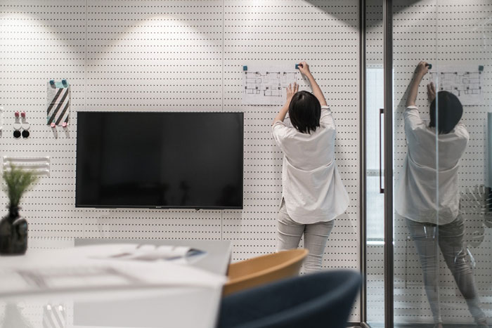 灰色系辦公室會議室裝修設計效果圖