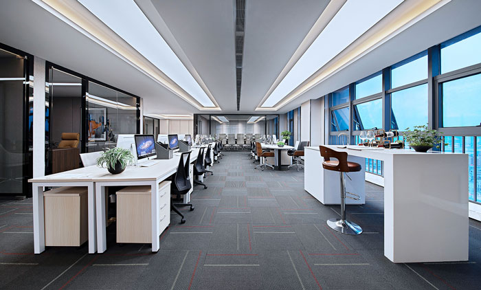 公司寫字樓辦公區裝修設計效果圖