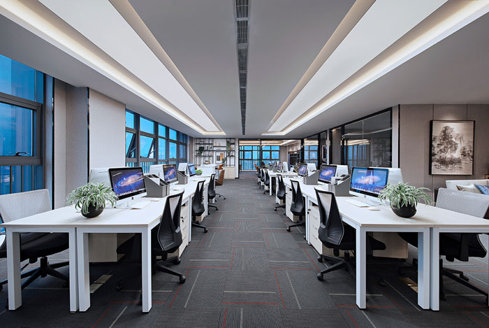 公司寫字樓辦公區裝修設計效果圖
