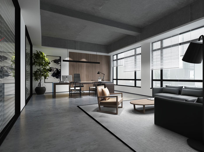 商務(wù)大廈總經(jīng)理辦公室裝修設(shè)計效果圖