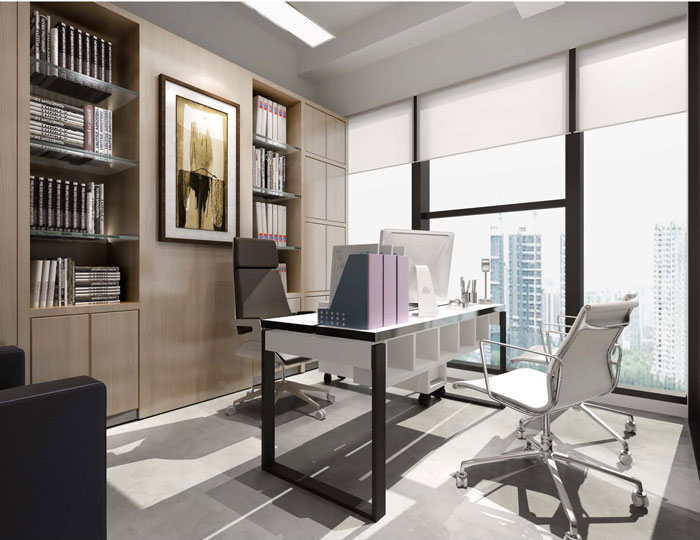 食品公司總經(jīng)理辦公室裝修設(shè)計(jì)效果圖