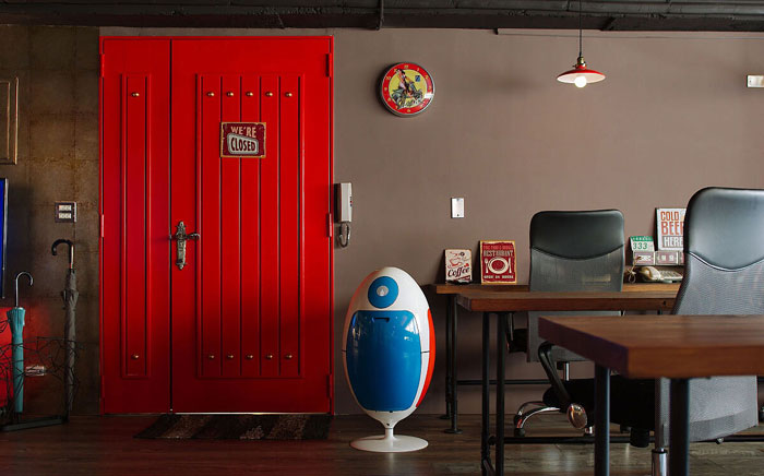 復(fù)古辦公室進(jìn)門(mén)區(qū)設(shè)計(jì)效果圖