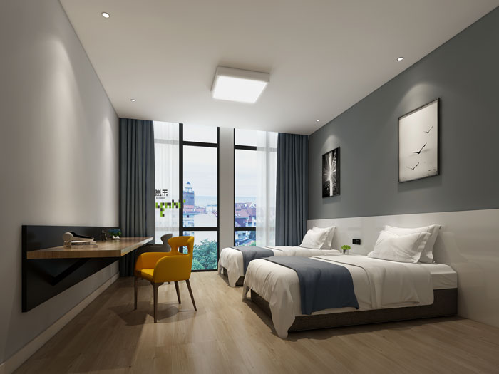 杭州環(huán)保公司辦公室宿舍裝修設(shè)計效果圖