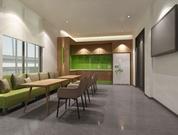 杭州科技公司辦公樓茶水間裝修設計效果圖