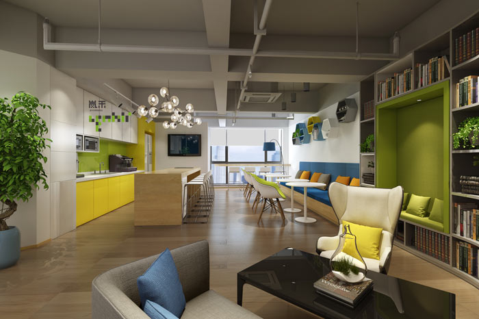 杭州科技公司辦公室茶水間裝修設計效果圖
